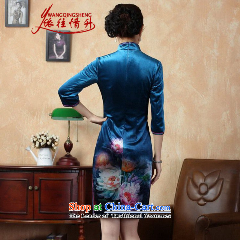 In accordance with the Love l Stretch Wool poster stylish Kim in classic short-sleeved qipao LGD/TD0008# Tang dynasty picture color S, in accordance with the Love l , , , shopping on the Internet