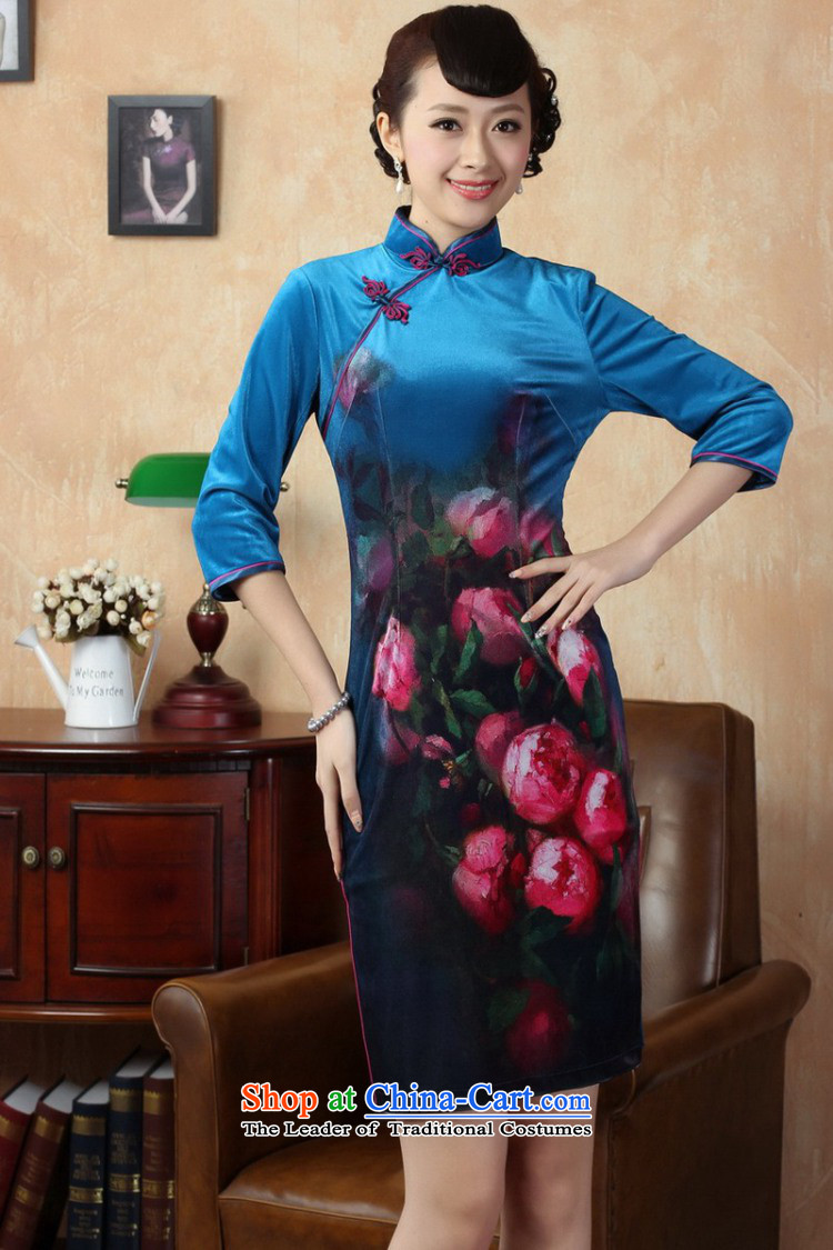 In accordance with the Love l Stretch Wool poster stylish Kim in classic short-sleeved qipao LGD/TD0004# Tang dynasty picture color L photo, prices, brand platters! The elections are supplied in the national character of distribution, so action, buy now enjoy more preferential! As soon as possible.