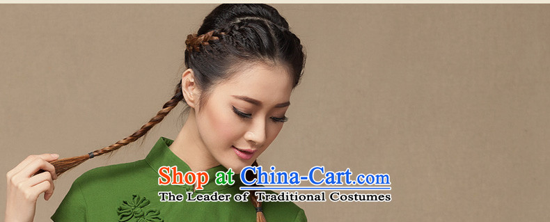 2014 new summer for women cotton linen dresses shirt Chinese Han-tang T-shirts and flax ethnic Tibetan Blue M picture, prices, brand platters! The elections are supplied in the national character of distribution, so action, buy now enjoy more preferential! As soon as possible.