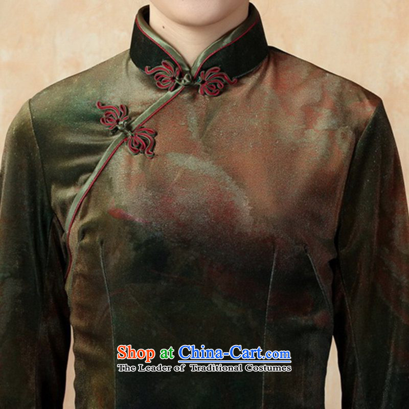 In accordance with the fall in love and stylish new Stretch Wool Poster Classic Kim in Tang Dynasty qipao LGD/TD0002# cuff color pictures to love liters 2XL, shopping on the Internet has been pressed.