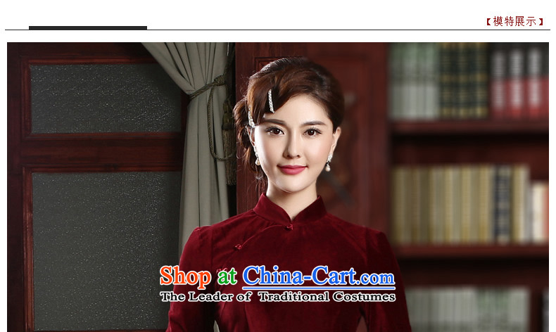 [Sau Kwun Tong] incense arts 2015 Spring temperament, Tang Dynasty Chinese long-sleeved T-shirt TC4712 improved qipao wine red M picture, prices, brand platters! The elections are supplied in the national character of distribution, so action, buy now enjoy more preferential! As soon as possible.