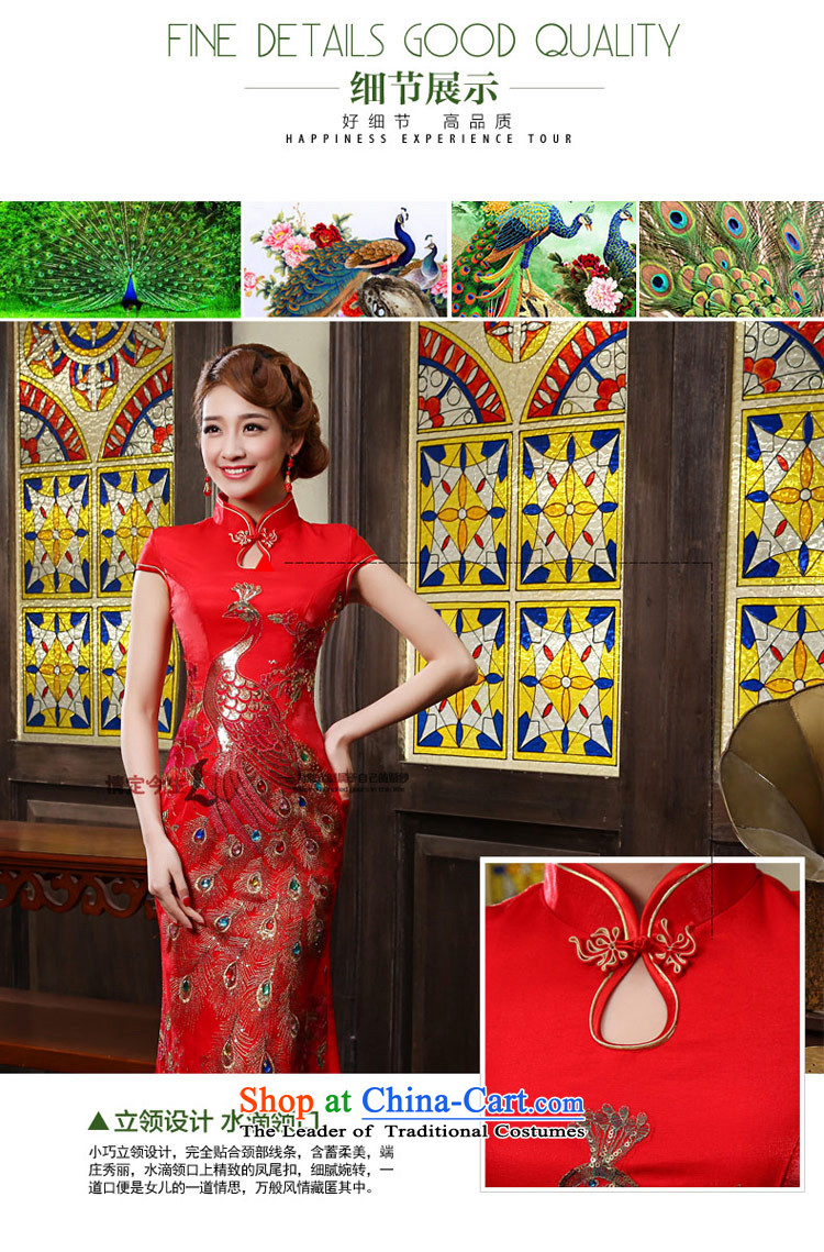 Love of the life of the new 2015 cheongsam dress improved red Chinese Antique crowsfoot wedding dress long bride bows services RED M picture, prices, brand platters! The elections are supplied in the national character of distribution, so action, buy now enjoy more preferential! As soon as possible.