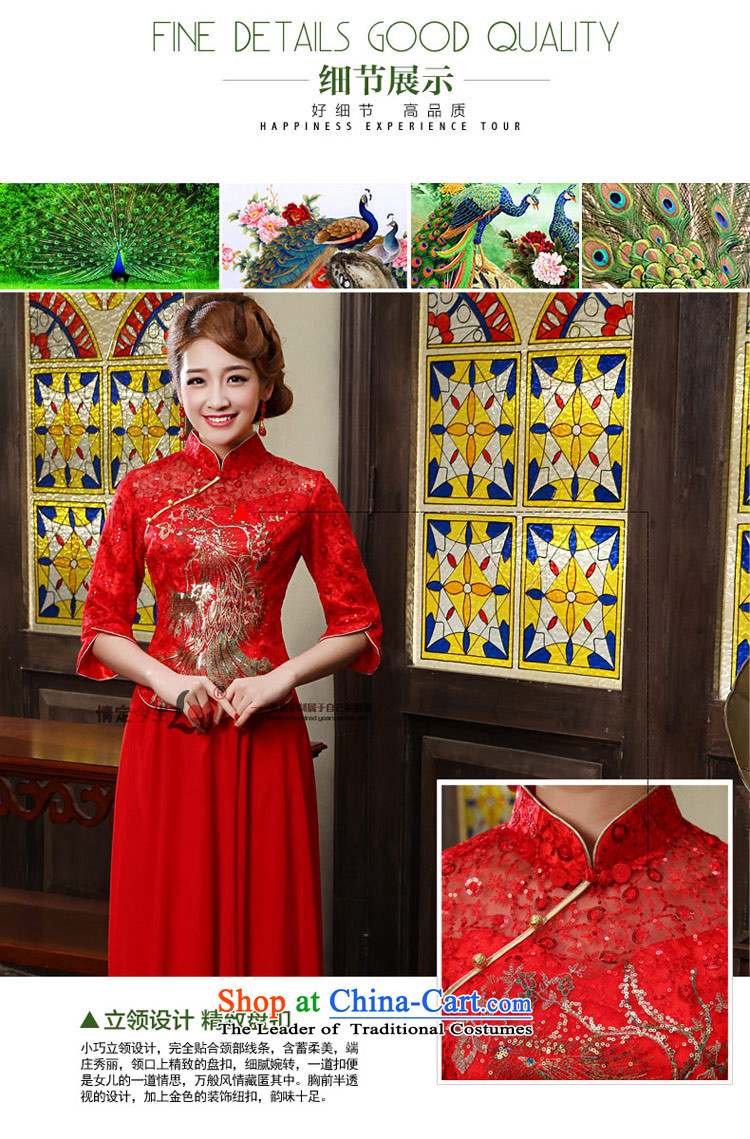 Love of the overcharged by 2015 new cheongsam dress improved red Chinese Antique Korean cheongsam wedding dress long bride services female red bows L picture, prices, brand platters! The elections are supplied in the national character of distribution, so action, buy now enjoy more preferential! As soon as possible.