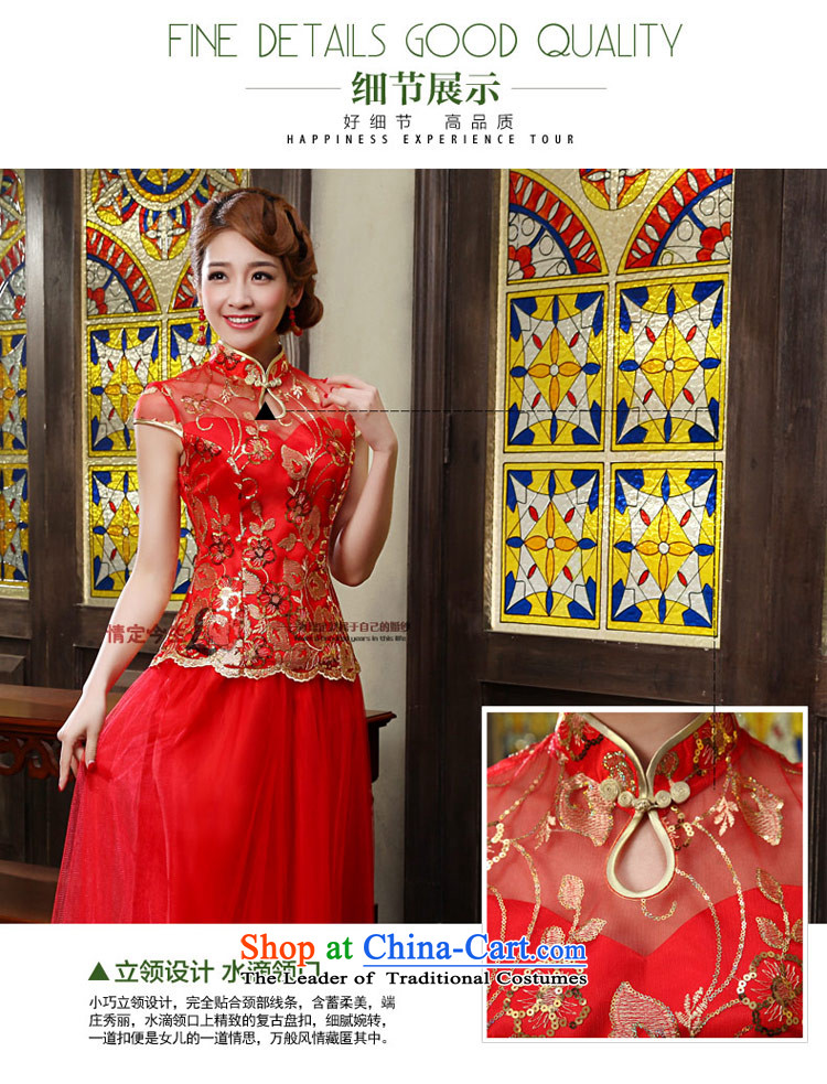 Love of the overcharged by 2015 new cheongsam dress improved red CHINESE CHEONGSAM retro wedding dress long red XXL toasting champagne bride services pictures, prices, brand platters! The elections are supplied in the national character of distribution, so action, buy now enjoy more preferential! As soon as possible.