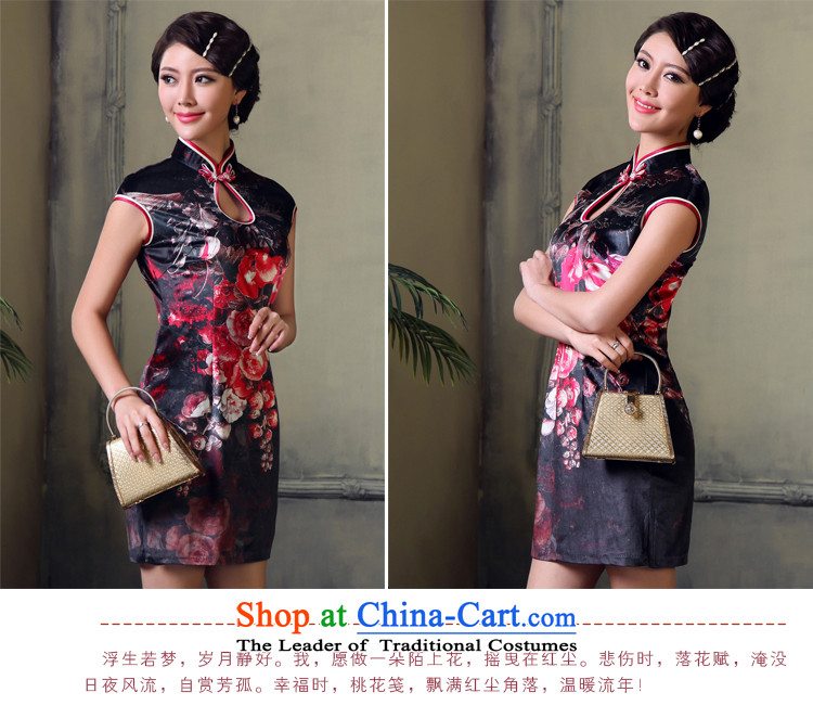 [Sau Kwun Tong] 2015 Summer Night of sexy retro qipao short) back collar digital printing cheongsam dress suit XXL pictures, G93115 price, brand platters! The elections are supplied in the national character of distribution, so action, buy now enjoy more preferential! As soon as possible.