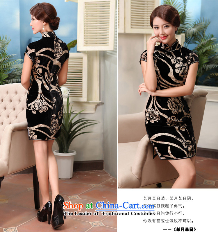[Sau Kwun Tong] Blue 2015 Summer Dream Bridge Classic Videos Silk Cheongsam sauna Silk flocking mother qipao skirt G13599 SUIT XL Photo, prices, brand platters! The elections are supplied in the national character of distribution, so action, buy now enjoy more preferential! As soon as possible.