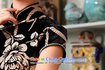 [Sau Kwun Tong] Blue 2015 Summer Dream Bridge Classic Videos Silk Cheongsam sauna Silk flocking mother qipao skirt G13599 SUIT XL Photo, prices, brand platters! The elections are supplied in the national character of distribution, so action, buy now enjoy more preferential! As soon as possible.