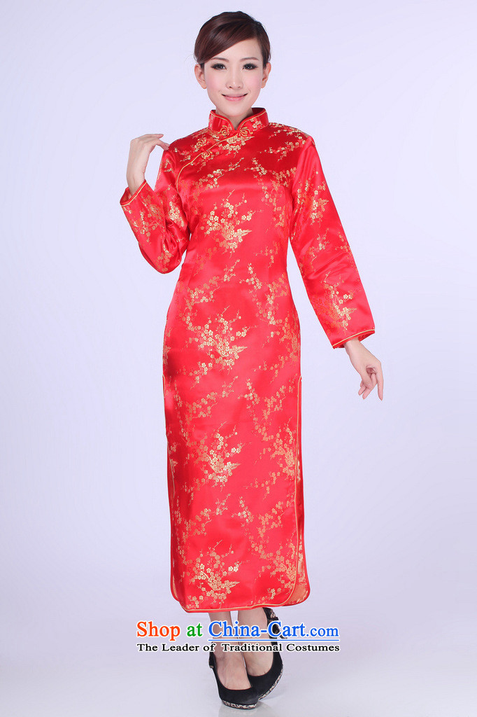 In accordance with the love spring trendy new products in women's dresses collar long-sleeved etiquette qipao Lgd/e0013# Sau San Red L picture, prices, brand platters! The elections are supplied in the national character of distribution, so action, buy now enjoy more preferential! As soon as possible.