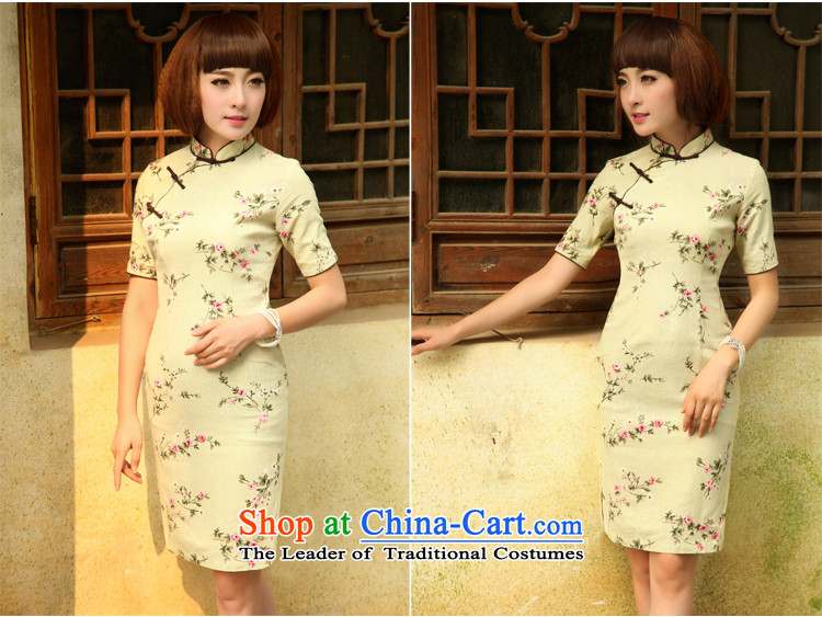 The love of birds on shadowing spring 2015 New Stylish retro short of cotton linen dresses QD521 SUIT L picture, prices, brand platters! The elections are supplied in the national character of distribution, so action, buy now enjoy more preferential! As soon as possible.