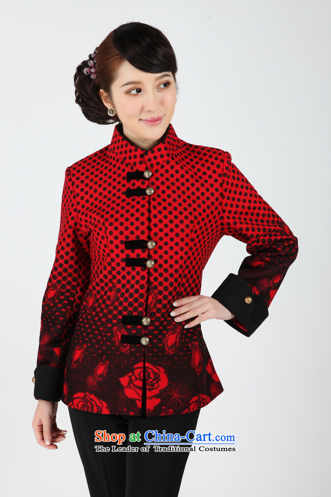 C.o.d. floral new autumn and winter female in Tang Dynasty older blouses long-sleeved clothing collar ethnic Video - 2 of Sau San THIN RED XL Photo, prices, brand platters! The elections are supplied in the national character of distribution, so action, buy now enjoy more preferential! As soon as possible.
