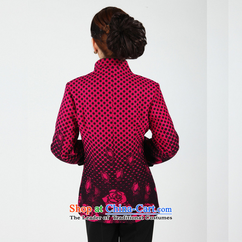 C.o.d. floral new autumn and winter female in Tang Dynasty older blouses long-sleeved clothing collar ethnic Video - 2 of Sau San THIN RED XL, floral shopping on the Internet has been pressed.