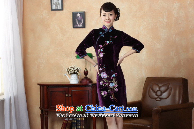 It fall inside the new cheongsam Tang dynasty women's Mock-neck Stretch Wool embroidery in Kim short-sleeved qipao picture color pictures, prices, XL brand platters! The elections are supplied in the national character of distribution, so action, buy now enjoy more preferential! As soon as possible.