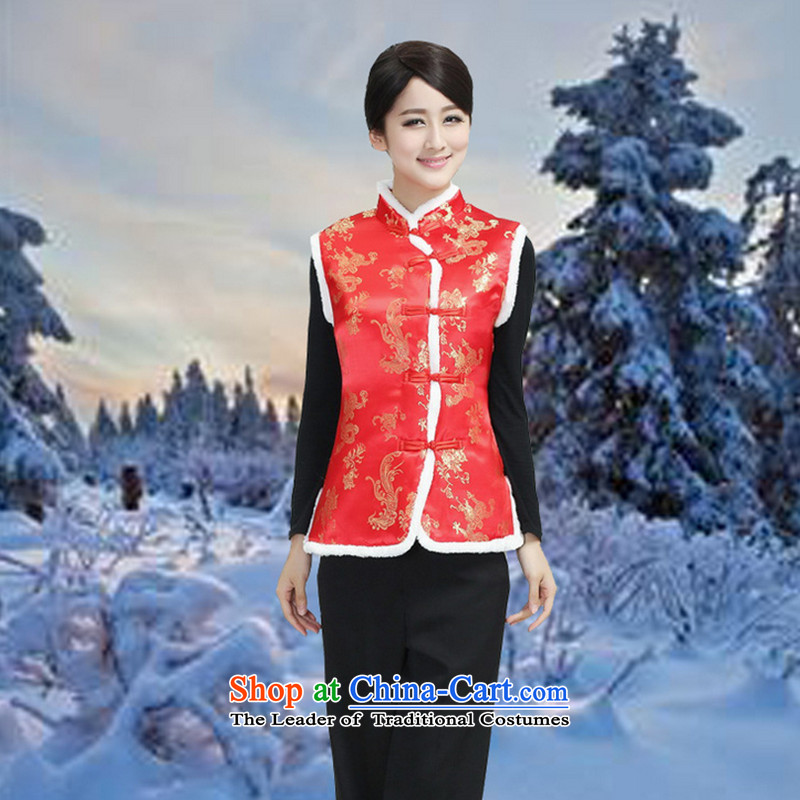 It New Fall/Winter Collections Mock-neck qipao Tang Dynasty Ma folder vest Workwear Chinese clothing national costumes - 3 XL, floral shopping on the Internet has been pressed.