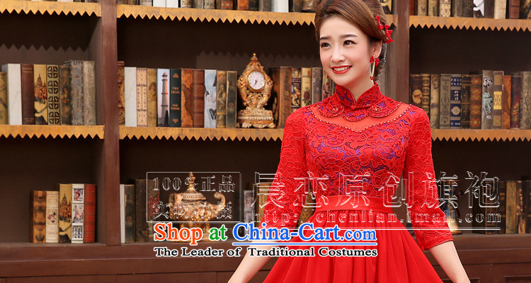 Land improvement qipao marriage morning red bows services bridal dresses and stylish short-sleeved) lace 2014 New Red 155/S picture, prices, brand platters! The elections are supplied in the national character of distribution, so action, buy now enjoy more preferential! As soon as possible.