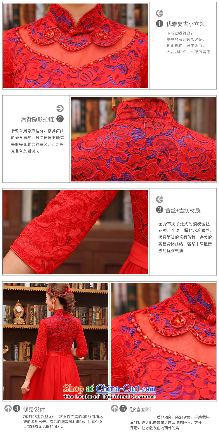 Land improvement qipao marriage morning red bows services bridal dresses and stylish short-sleeved) lace 2014 New Red 155/S picture, prices, brand platters! The elections are supplied in the national character of distribution, so action, buy now enjoy more preferential! As soon as possible.