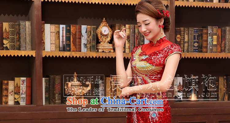 Morning land cheongsam luxury Heavy Industry 2014 new qipao embroidery bows Service Bridal wedding dresses Fung to red long XXL picture, prices, brand platters! The elections are supplied in the national character of distribution, so action, buy now enjoy more preferential! As soon as possible.