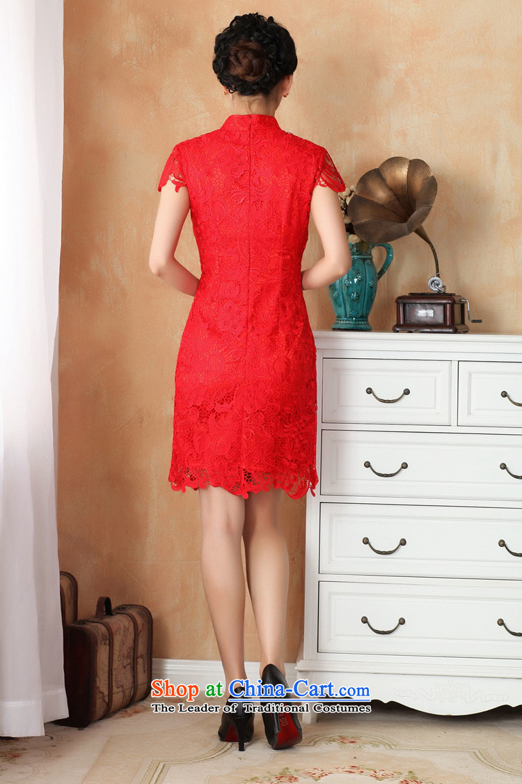 In accordance with the Love l summer trendy new products is pressed to collar Sau San lace cheongsam dress WNS/2365# RED S picture, prices, brand platters! The elections are supplied in the national character of distribution, so action, buy now enjoy more preferential! As soon as possible.