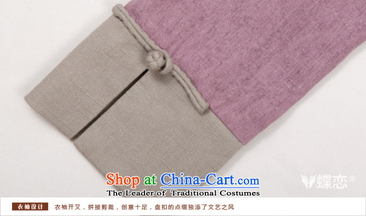 Butterfly Lovers 2015 Autumn New) long stylish improvements retro temperament cheongsam dress daily Sau San cotton linen dresses 47015 elegant purple  L picture, prices, brand platters! The elections are supplied in the national character of distribution, so action, buy now enjoy more preferential! As soon as possible.