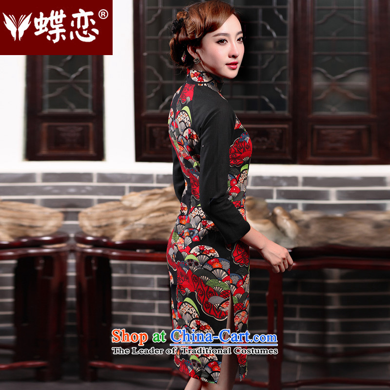 The Butterfly Lovers autumn 2015 new for women of ethnic retro style cheongsam dress daily improved Sau San qipao 47018 figure XL, Butterfly Lovers , , , shopping on the Internet