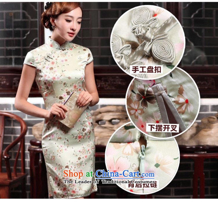 The Butterfly Lovers 2015 Summer new heavyweight herbs extract Silk Cheongsam retro improved cheongsam dress 47019 aquamarine L picture, prices, brand platters! The elections are supplied in the national character of distribution, so action, buy now enjoy more preferential! As soon as possible.