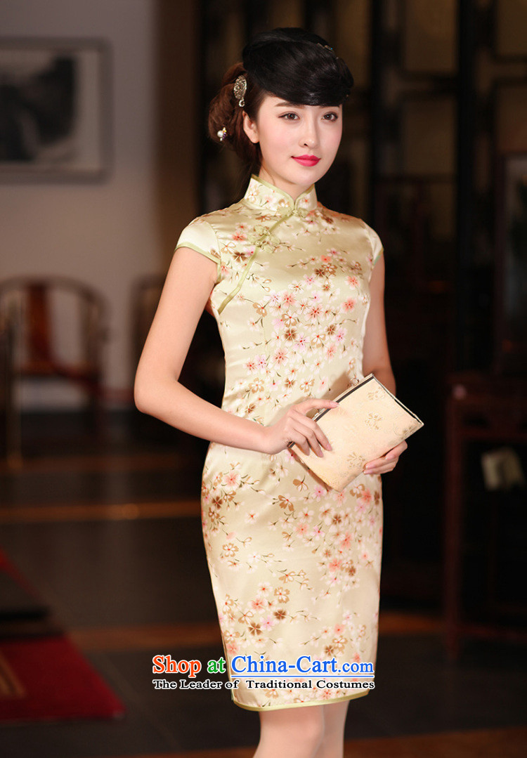 The Butterfly Lovers 2015 Summer new heavyweight herbs extract Silk Cheongsam retro improved cheongsam dress 47019 aquamarine L picture, prices, brand platters! The elections are supplied in the national character of distribution, so action, buy now enjoy more preferential! As soon as possible.