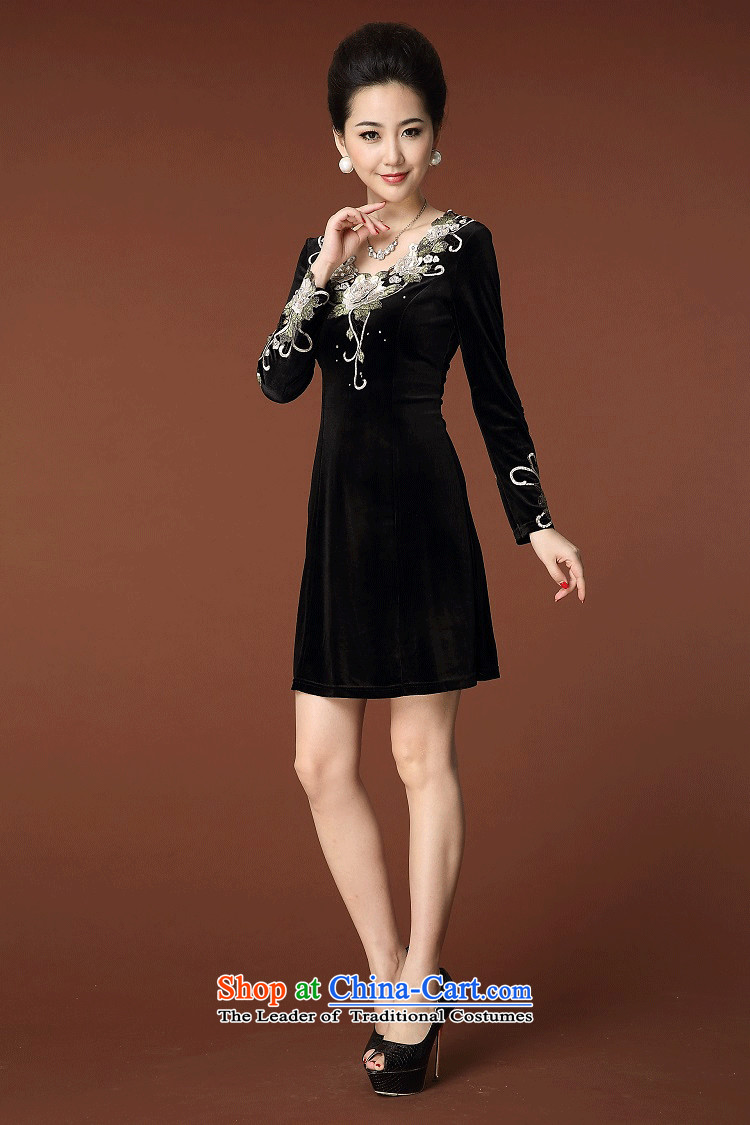 Leung Ching 2015 Autumn loaded Micro-large female temperament Sau San long-sleeved Kim velvet cheongsam Black XL pictures, 8352 prices, brand platters! The elections are supplied in the national character of distribution, so action, buy now enjoy more preferential! As soon as possible.
