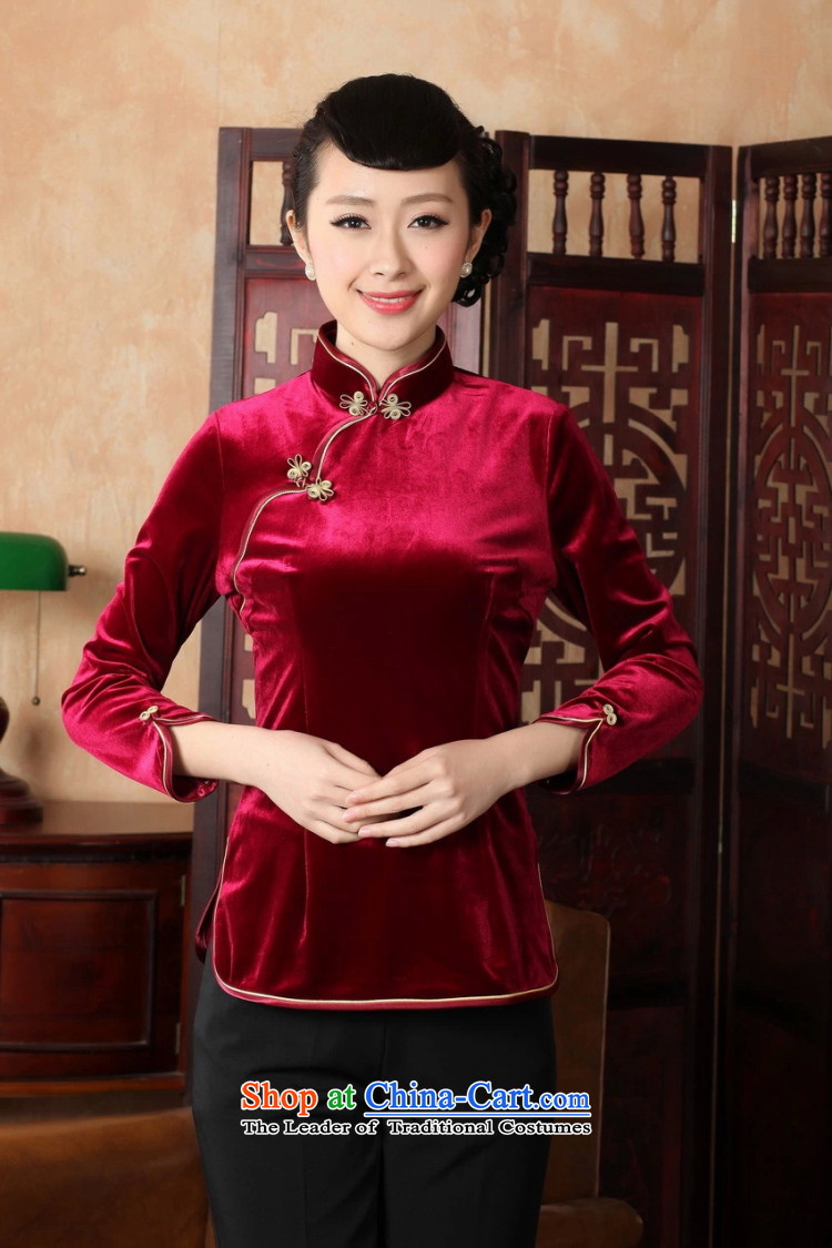 The Syrians poem card 2014 Ms. Tang Dynasty Chinese clothing ethnic women improved 9 cuff upscale velvet cheongsam shirt black L picture, prices, brand platters! The elections are supplied in the national character of distribution, so action, buy now enjoy more preferential! As soon as possible.