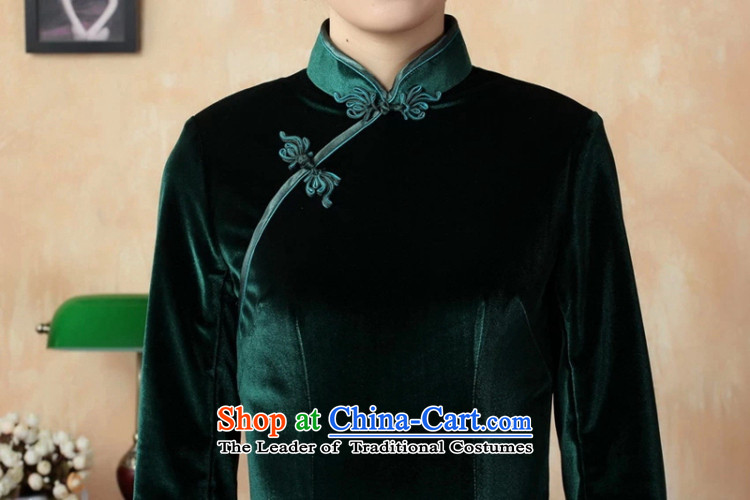 The Syrians Poem for elegant card female handmade solid color and the Stretch Wool seven gold sleeve length cheongsam green S picture, prices, brand platters! The elections are supplied in the national character of distribution, so action, buy now enjoy more preferential! As soon as possible.