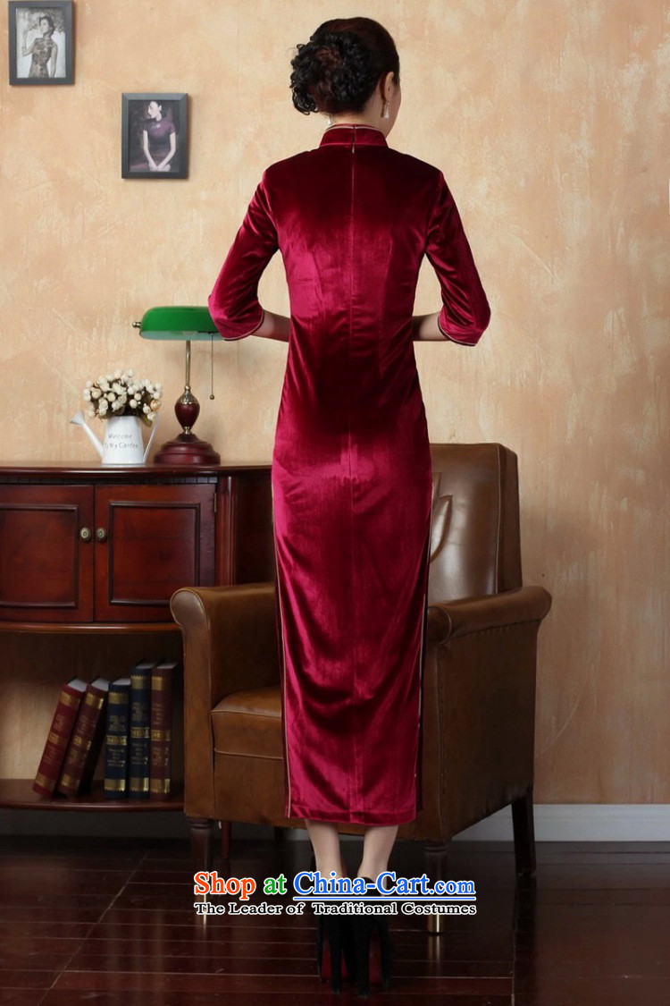 The Syrians Poem for elegant card female handmade bright superior Stretch Wool elegant seven gold sleeve length cheongsam Red 2XL Photo, prices, brand platters! The elections are supplied in the national character of distribution, so action, buy now enjoy more preferential! As soon as possible.