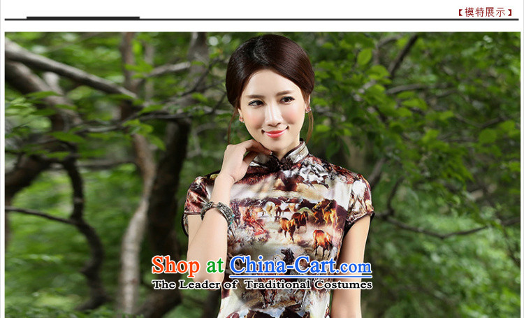[Sau Kwun Tong] 2014 Summer empties with earth retro stamp Silk Cheongsam herbs extract qipao QD4523 upscale suit XXXL picture, prices, brand platters! The elections are supplied in the national character of distribution, so action, buy now enjoy more preferential! As soon as possible.