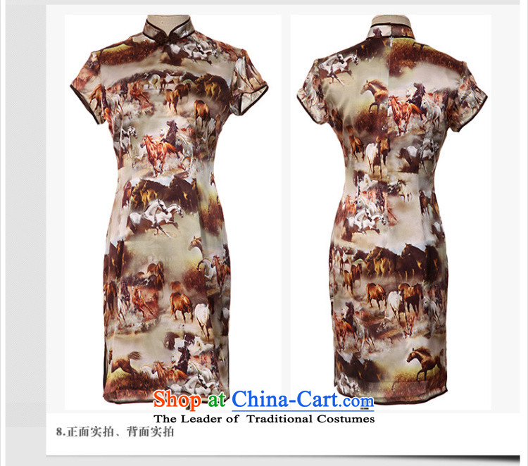[Sau Kwun Tong] 2014 Summer empties with earth retro stamp Silk Cheongsam herbs extract qipao QD4523 upscale suit XXXL picture, prices, brand platters! The elections are supplied in the national character of distribution, so action, buy now enjoy more preferential! As soon as possible.