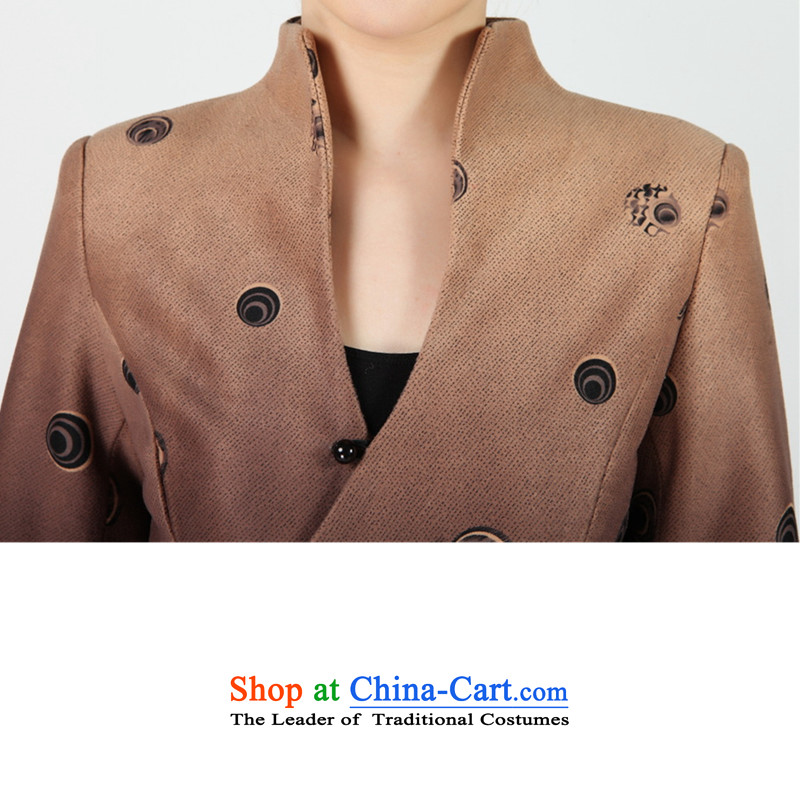 Can Green, older women's autumn and winter trendy new products with mother collar stamp Tang jackets - 1 card can be green, its XL, , , , shopping on the Internet