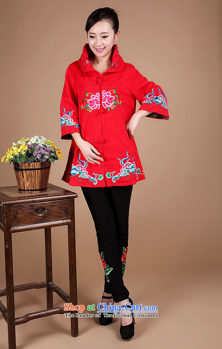 The 2014 autumn-jae on large relaxd embroidered with a straight collar cotton Tang blouses Fgr-a165 rose red M picture, prices, brand platters! The elections are supplied in the national character of distribution, so action, buy now enjoy more preferential! As soon as possible.