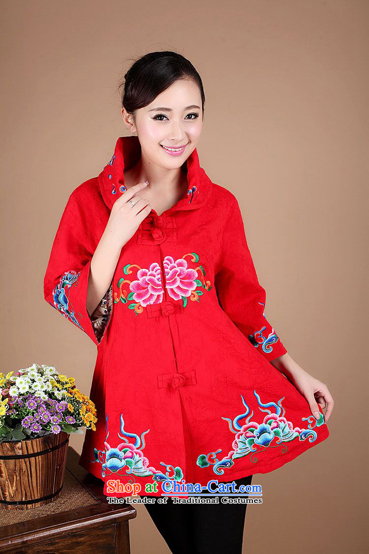 The 2014 autumn-jae on large relaxd embroidered with a straight collar cotton Tang blouses Fgr-a165 rose red M picture, prices, brand platters! The elections are supplied in the national character of distribution, so action, buy now enjoy more preferential! As soon as possible.