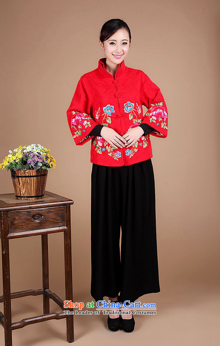 The 2014 autumn-jae on cotton jacquard retro Tang dynasty botanical flower embroidery peony mother blouses Fgr-a1301 rose red XXL picture, prices, brand platters! The elections are supplied in the national character of distribution, so action, buy now enjoy more preferential! As soon as possible.