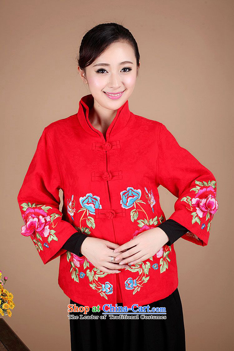 The 2014 autumn-jae on cotton jacquard retro Tang dynasty botanical flower embroidery peony mother blouses Fgr-a1301 rose red XXL picture, prices, brand platters! The elections are supplied in the national character of distribution, so action, buy now enjoy more preferential! As soon as possible.