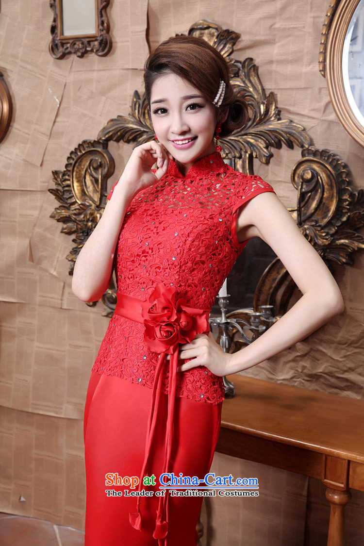 Rain-sang yi wedding dress 2015 new stylish improved services red brides marriage bows lace tail qipao QP547 red tailored picture, prices, brand platters! The elections are supplied in the national character of distribution, so action, buy now enjoy more preferential! As soon as possible.