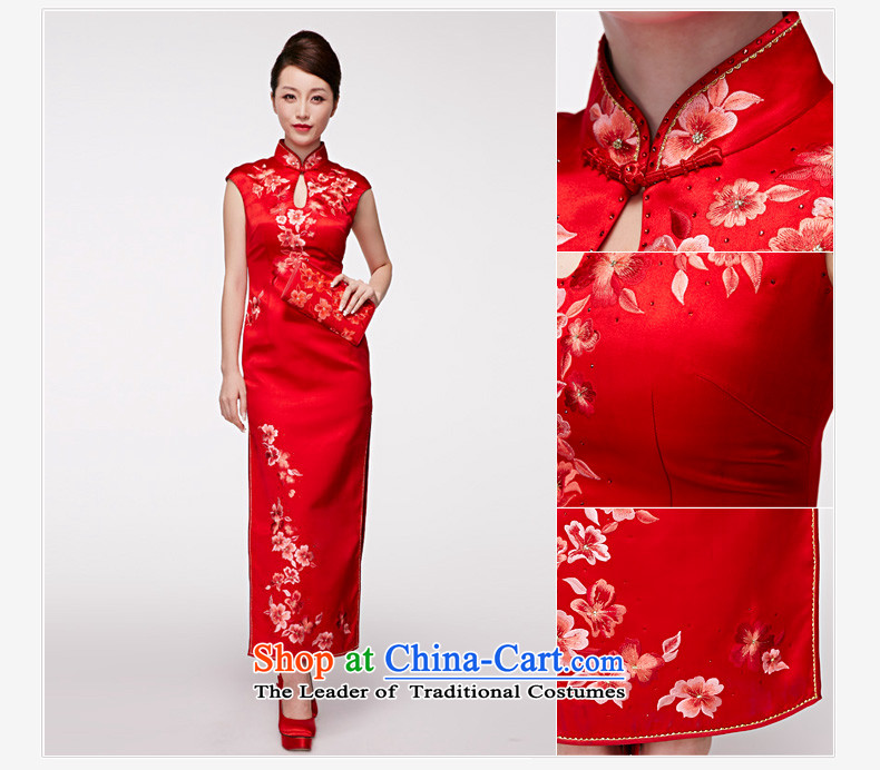 Wooden spring and summer of 2015 really new Chinese wedding dress hand embroidery Silk Cheongsam 22016 05 bridal long red M picture, prices, brand platters! The elections are supplied in the national character of distribution, so action, buy now enjoy more preferential! As soon as possible.