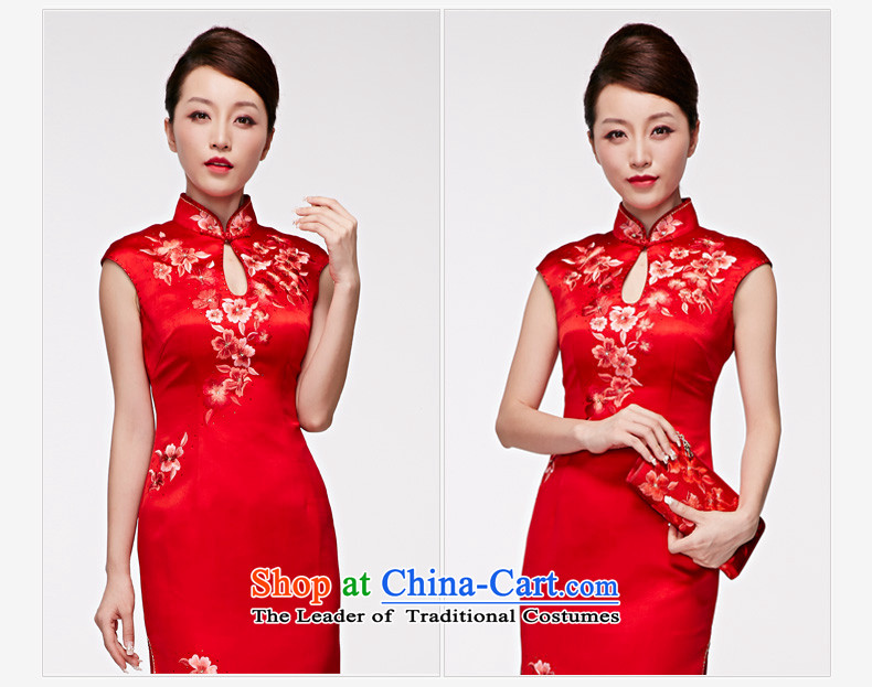 Wooden spring and summer of 2015 really new Chinese wedding dress hand embroidery Silk Cheongsam 22016 05 bridal long red M picture, prices, brand platters! The elections are supplied in the national character of distribution, so action, buy now enjoy more preferential! As soon as possible.