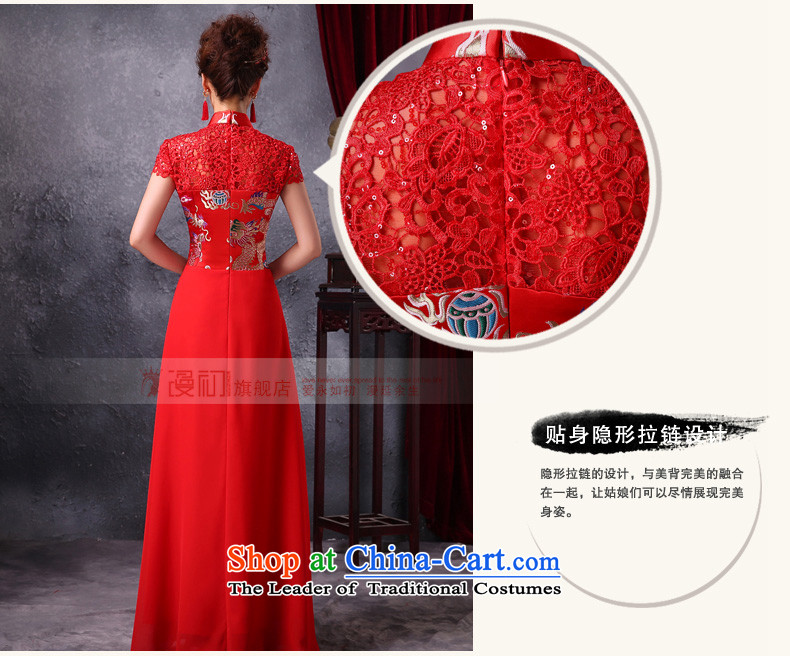 The beginning of the winter new man married 2015 Long qipao lace bows to the chairpersons welcome dress modestly serve as the red pictures, prices, brand platters! The elections are supplied in the national character of distribution, so action, buy now enjoy more preferential! As soon as possible.
