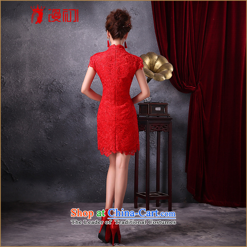 At the beginning of Castores Magi bows services 2015 new stylish bridal dresses lace improved stylish short of Sau San wedding dress red S early man , , , shopping on the Internet
