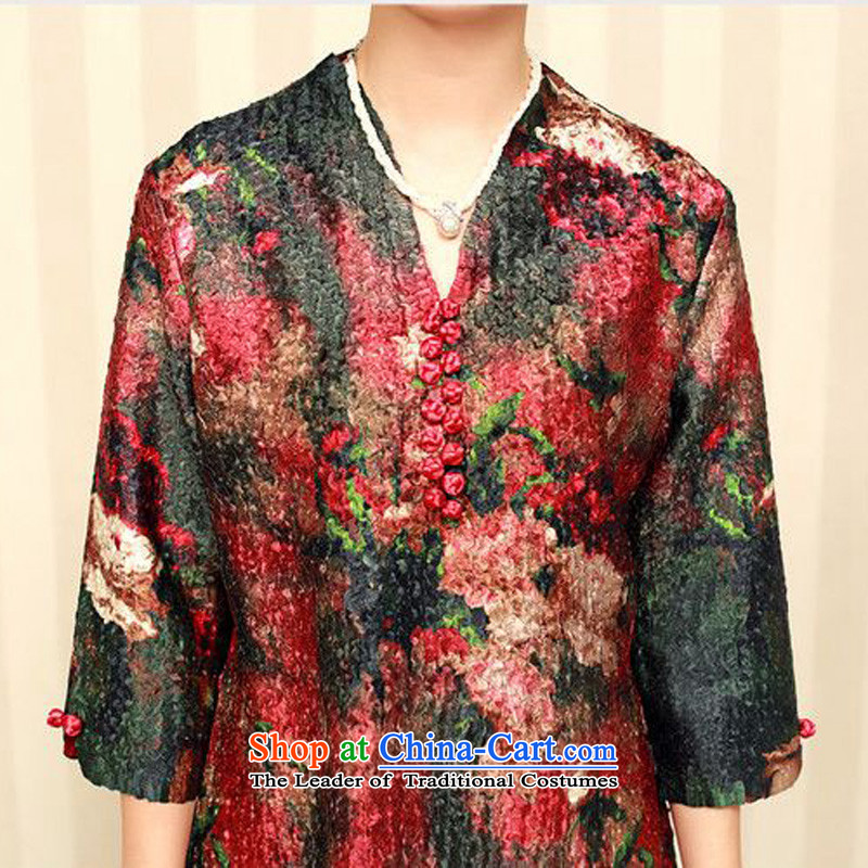 The 2014 autumn-jae on medium to long term, Special silk creasing of Wah Kwai Stamp Tang blouses XYY-1286 02# XXXL, ja ink has been pressed shopping on the Internet