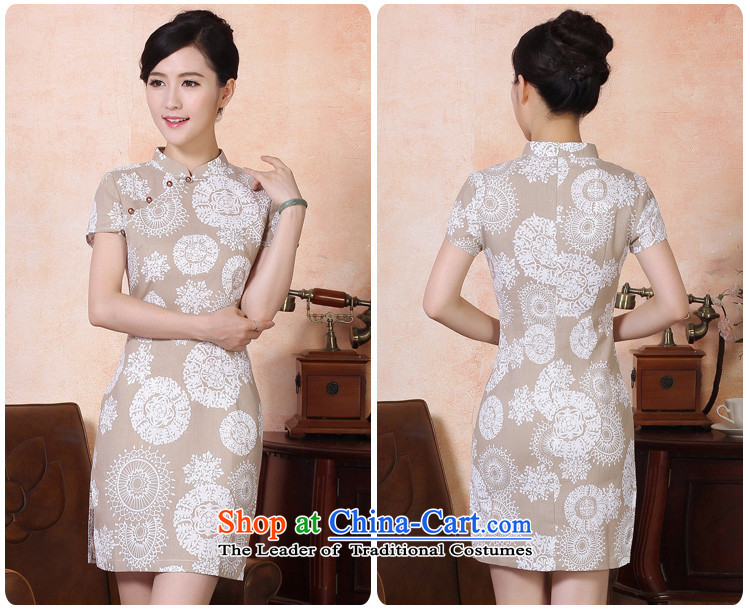 The aristocratic oriental light summer of Qipao 2015 counters genuine embroidery cotton linen dresses short-the forklift truck saika Sau San cheongsam dress 424184 m White S picture, prices, brand platters! The elections are supplied in the national character of distribution, so action, buy now enjoy more preferential! As soon as possible.