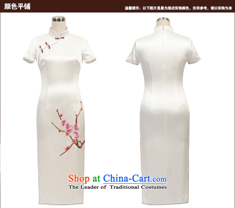 Love of birds cis shangqing boat spring 2015 New Silk short-sleeved hand embroidery cheongsam QD535 m White XL Photo, prices, brand platters! The elections are supplied in the national character of distribution, so action, buy now enjoy more preferential! As soon as possible.