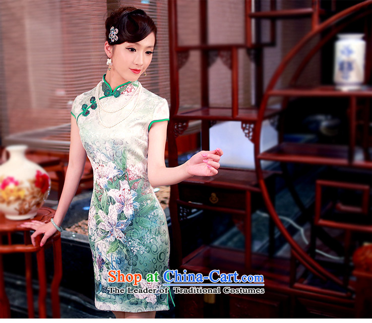 After a day of wind spring and summer 2015 new high-end qipao improved retro-to-day Leisure cheongsam dress casual white L 4013 pictures, prices, brand platters! The elections are supplied in the national character of distribution, so action, buy now enjoy more preferential! As soon as possible.