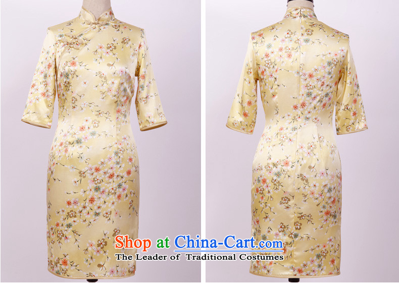 Butterfly Lovers autumn 2015 replacing stylish improved herbs extract cheongsam dress Sau San retro long Silk Cheongsam Dianthus flowers M picture, prices, brand platters! The elections are supplied in the national character of distribution, so action, buy now enjoy more preferential! As soon as possible.