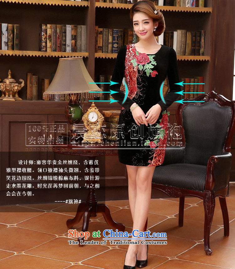 The 2014 autumn morning land in the new elderly women who are in the velvet cuff mother large load female black L picture, prices, brand platters! The elections are supplied in the national character of distribution, so action, buy now enjoy more preferential! As soon as possible.