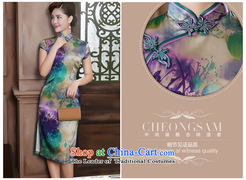 [Sau Kwun Tong] cold-yuk Shanghai Silk Cheongsam in high-end of the king long herbs extract retro dress suit XL pictures, QD4723 price, brand platters! The elections are supplied in the national character of distribution, so action, buy now enjoy more preferential! As soon as possible.