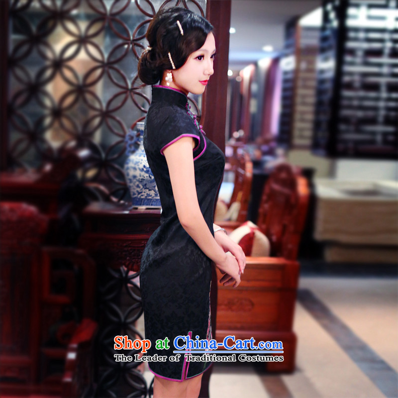 After a day of summer 2015, Wind qipao hand-painted qipao new dresses everyday black XL, 2149 2149 qipao ruyi wind shopping on the Internet has been pressed.