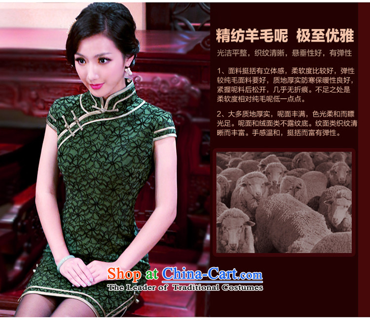 After a 2014 autumn wind new stylish retro QIPAO) Improved Ms. short-sleeved warm cheongsam dress 3095 3095 Green XXL picture, prices, brand platters! The elections are supplied in the national character of distribution, so action, buy now enjoy more preferential! As soon as possible.